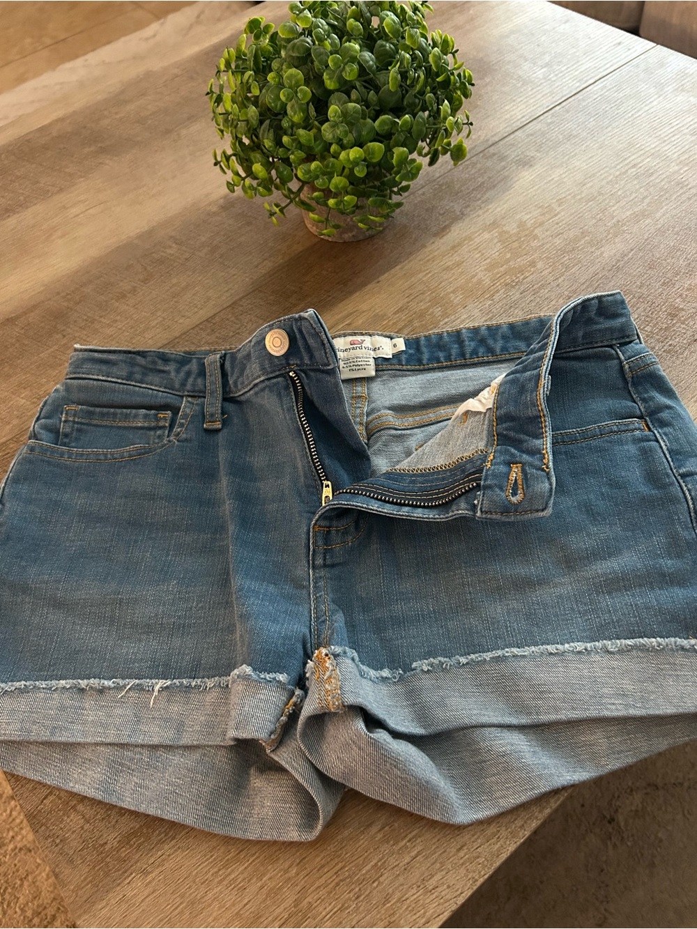 Vineyard Vines Medium Blue Denim Cutoff Shorts